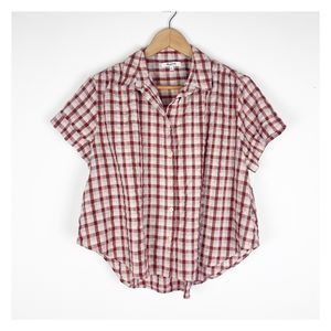 Madewell Seersucker Baybrook Shirt in Plaid Size M